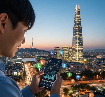 서울형 이음공제 스마트폰을 보는 청년