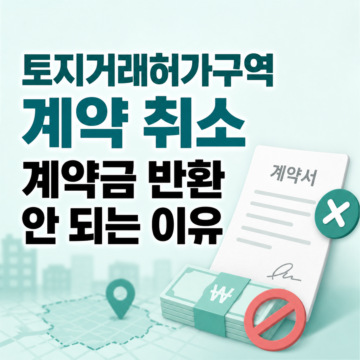 토지거래허가구역 계약금 반환 가능 여부를 확인하는 모습