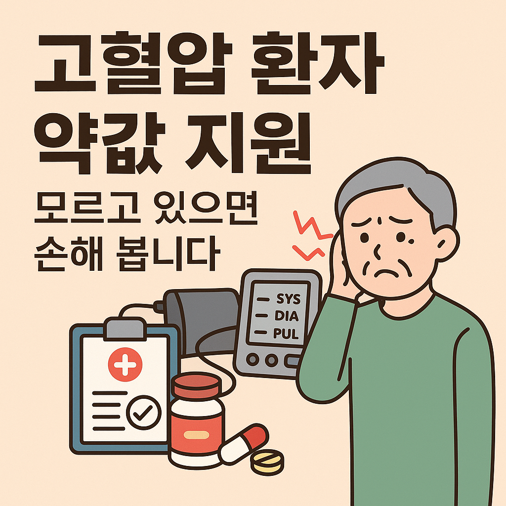 [고혈압 환자 혜택] 이 제도 모르고 약값 다 냈다면 억울합니