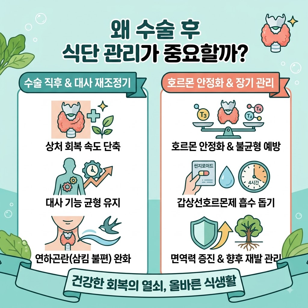 갑상선 수술 후 식단 관리가 중요한 이유