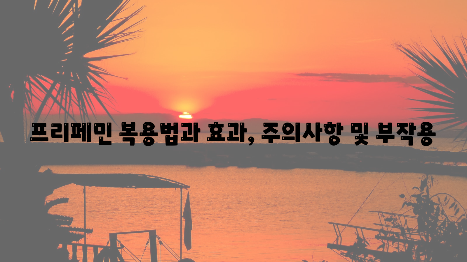 프리페민, 복용법, 부작용