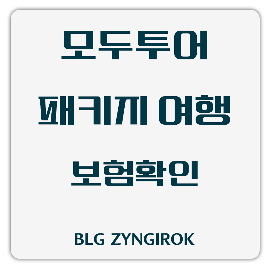 모두투어 패키지 여행 보험확인 썸네일 이미지이다.