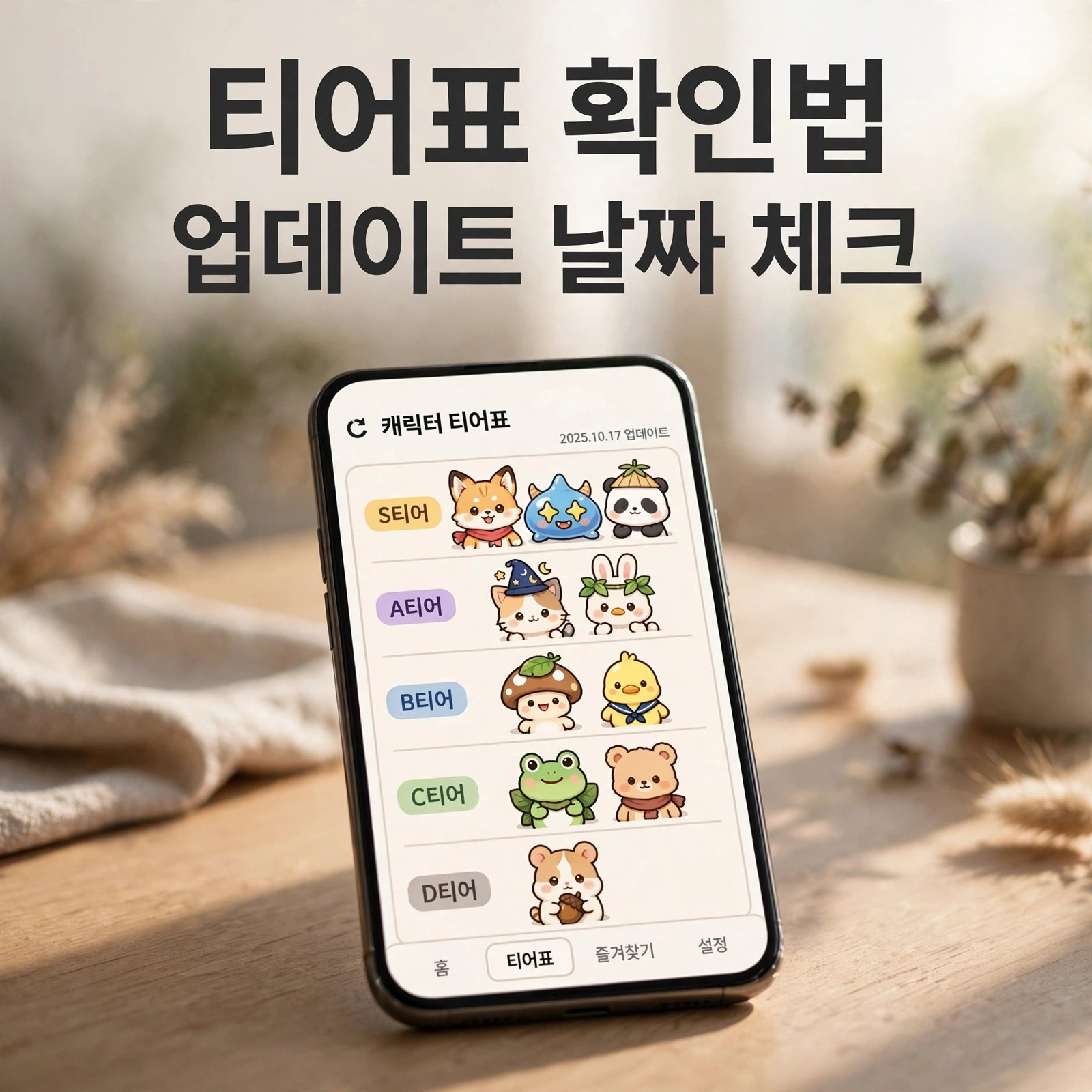 아가타 키우기 티어표 확인법 대표 이미지