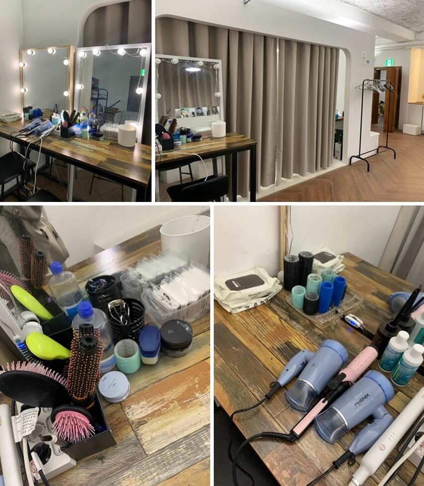 피엔스튜디오 메이크업 존 및 촬영 장소