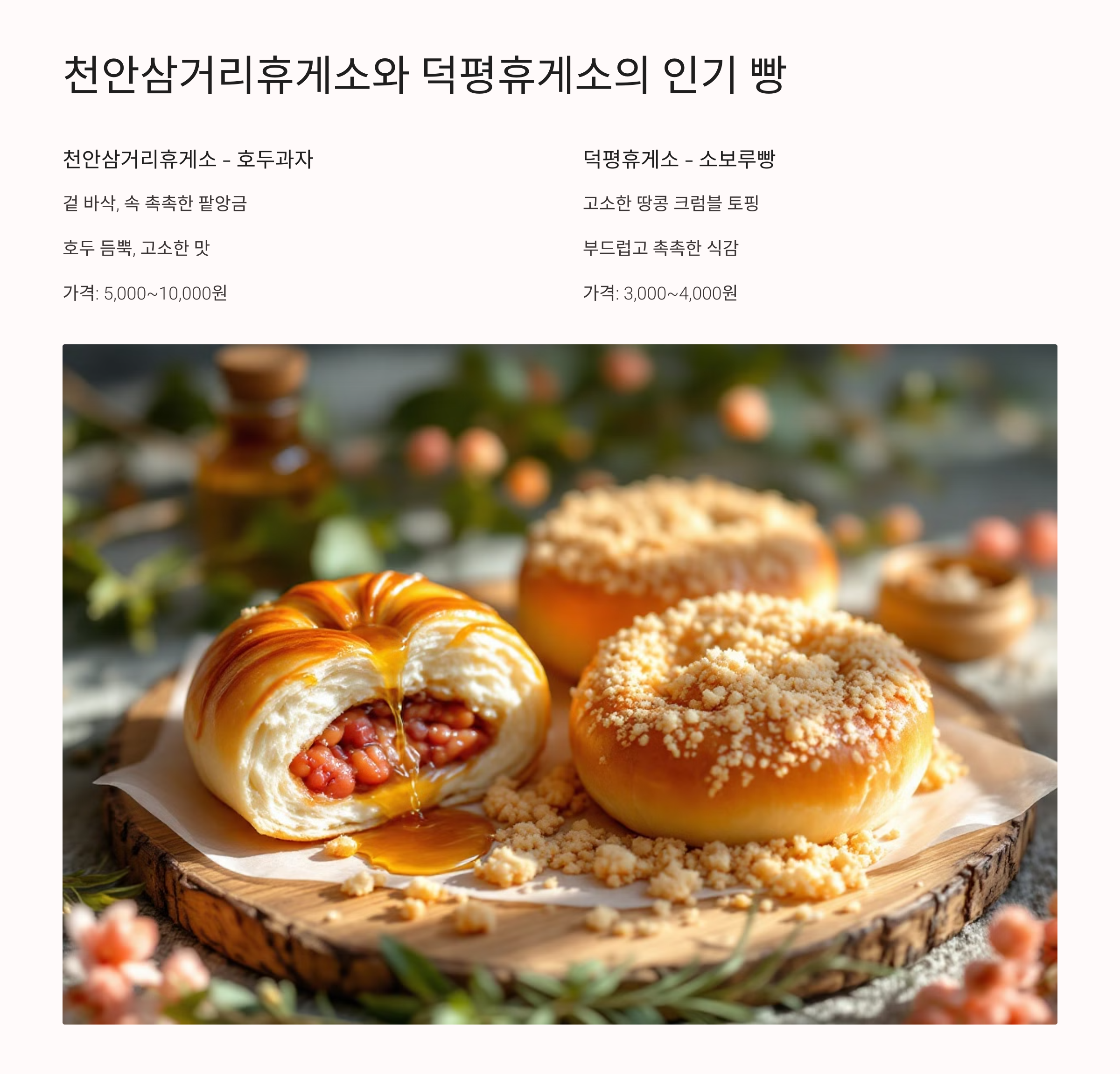 천안삼거리휴게소와 덕편자연휴게소