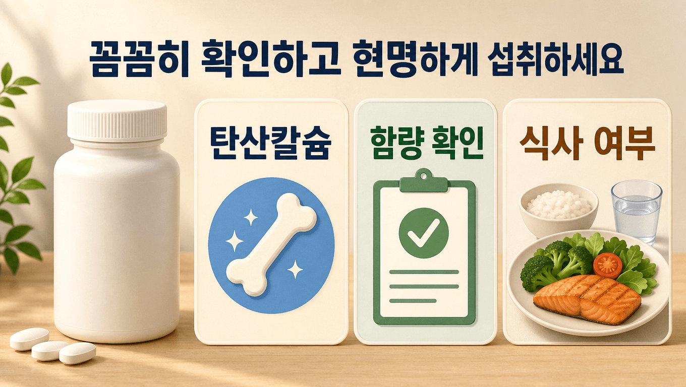 탄산칼슘 원소 칼슘 함량 확인