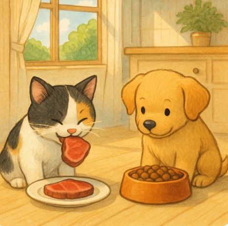 반려묘와 반려견 식성 비교! 절대 같이 먹이면 안 되는 이유