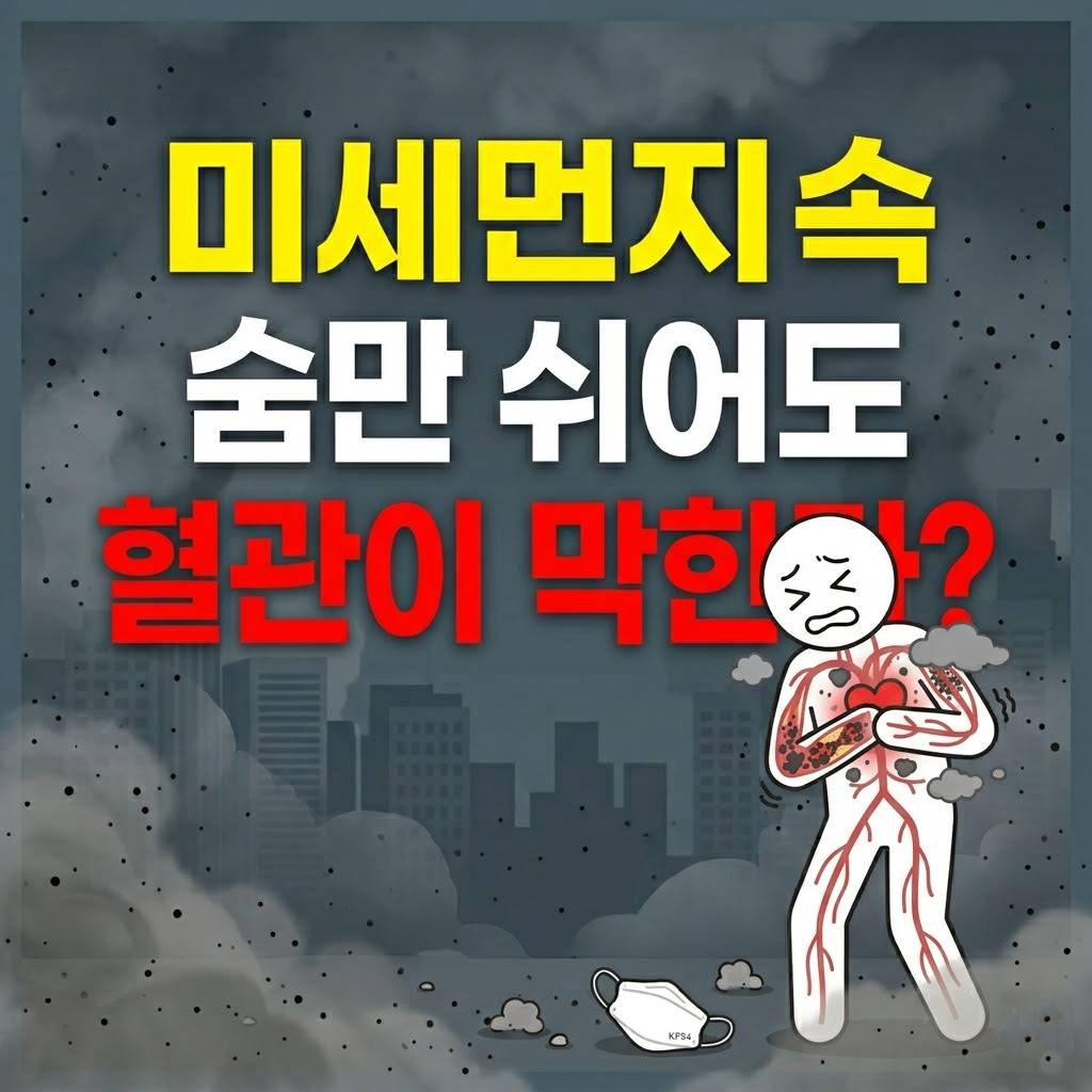 미세먼지 속 숨만 쉬어도 혈관이 막힌다?