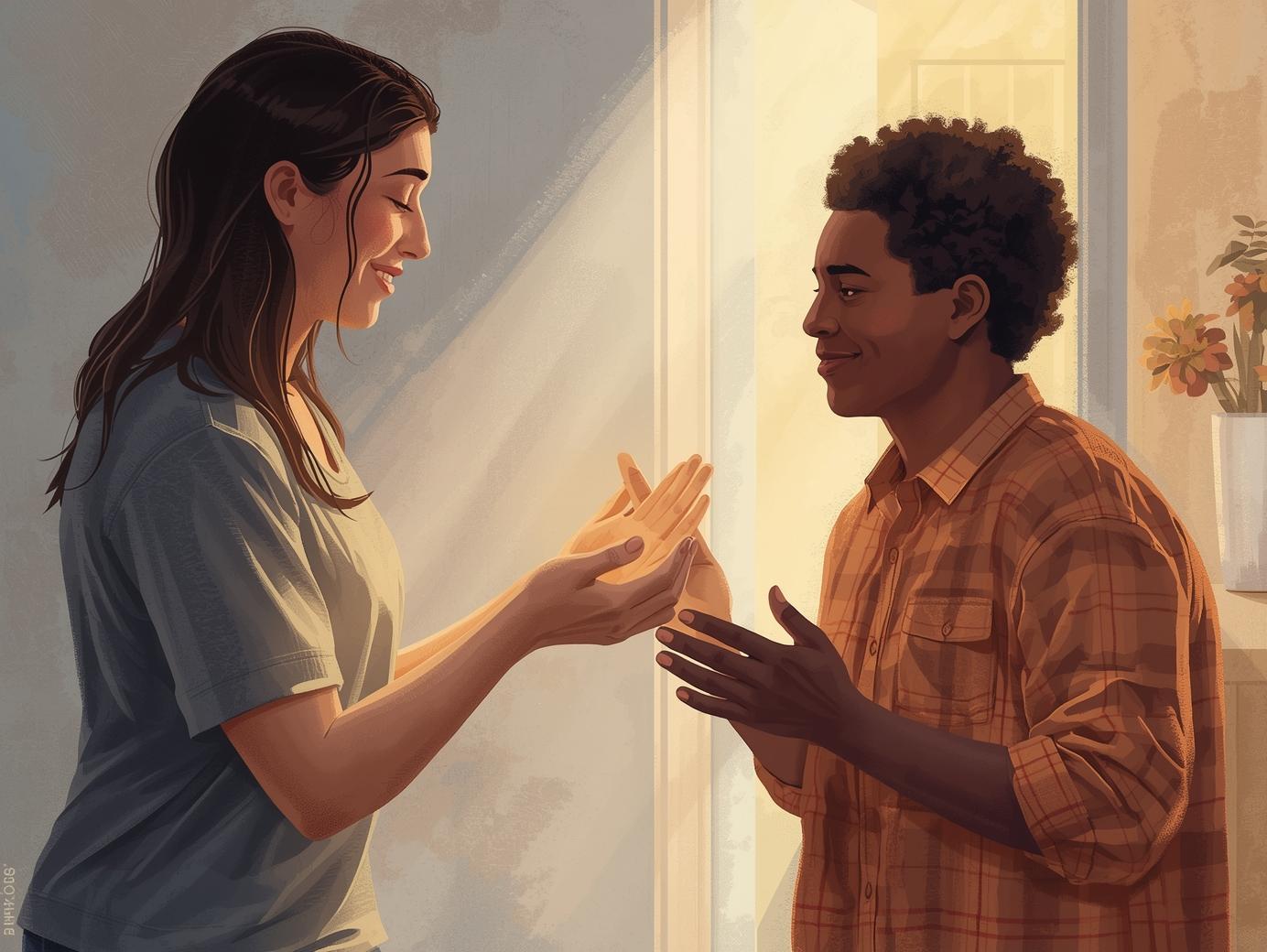 기초수급 대상자와 비대상자의 경계에 대하여 설명하고 있는 모습