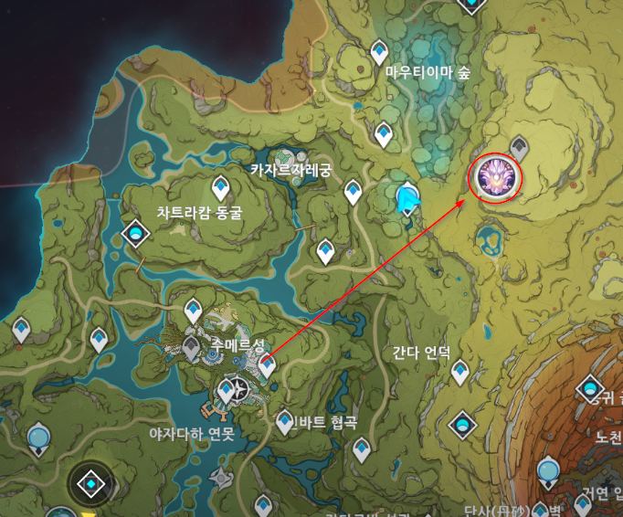 번개 나무 위치