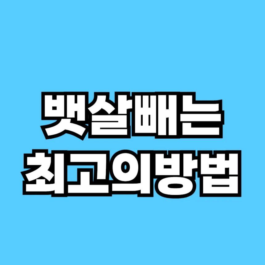 뱃살 빼는 최고의 방법