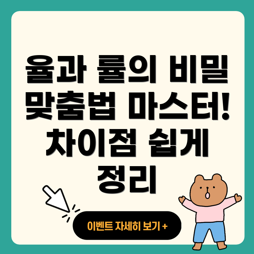 율과 률의 맞춤법 차이