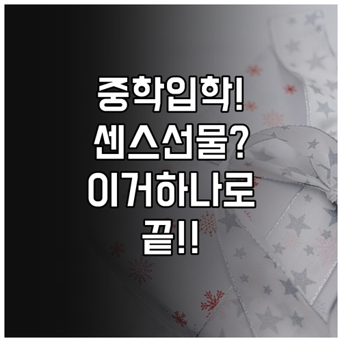 센스 있는 이모 삼촌의 중학교 입학 ..