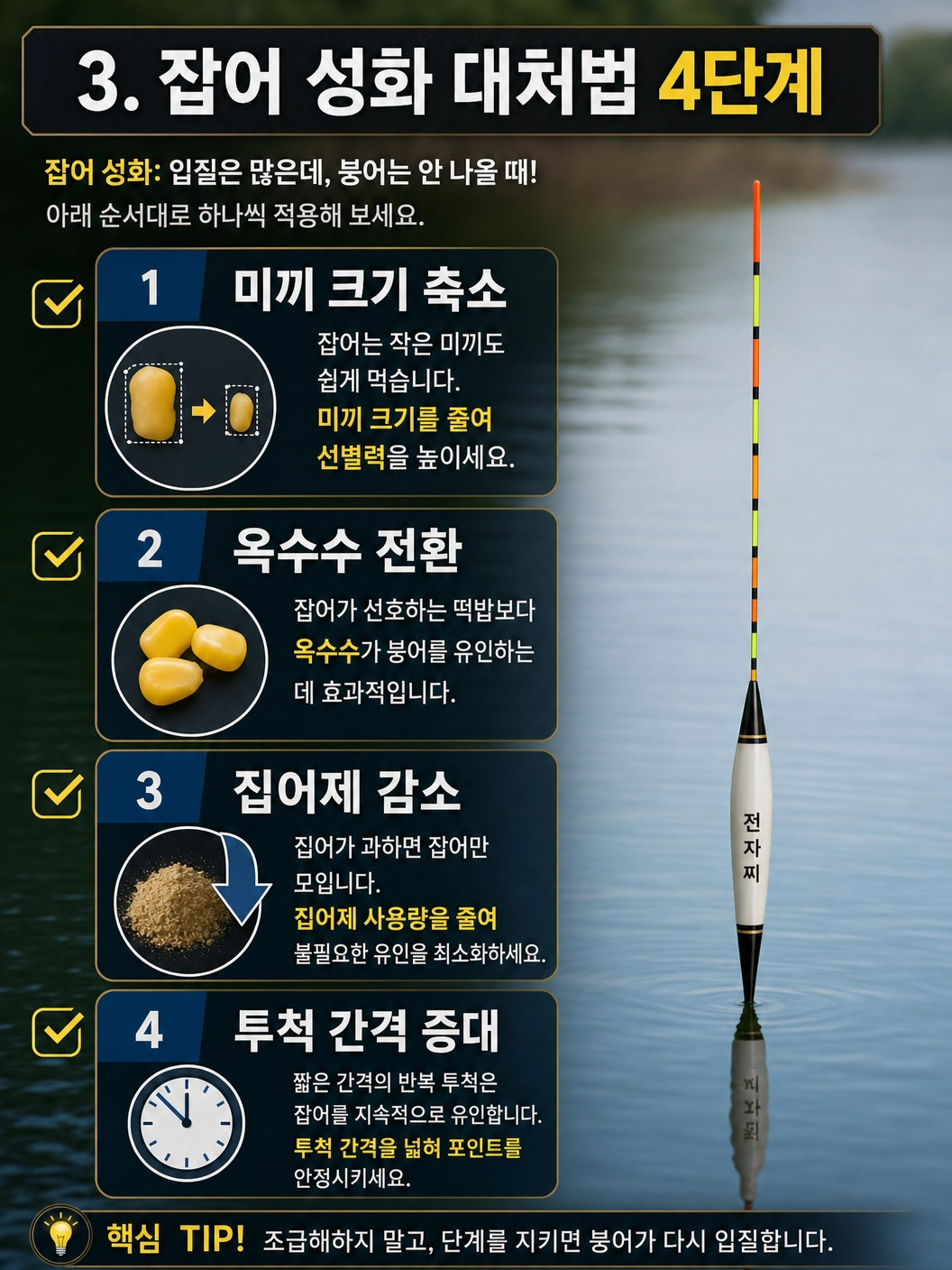 잡어 성화 대처법 4단계