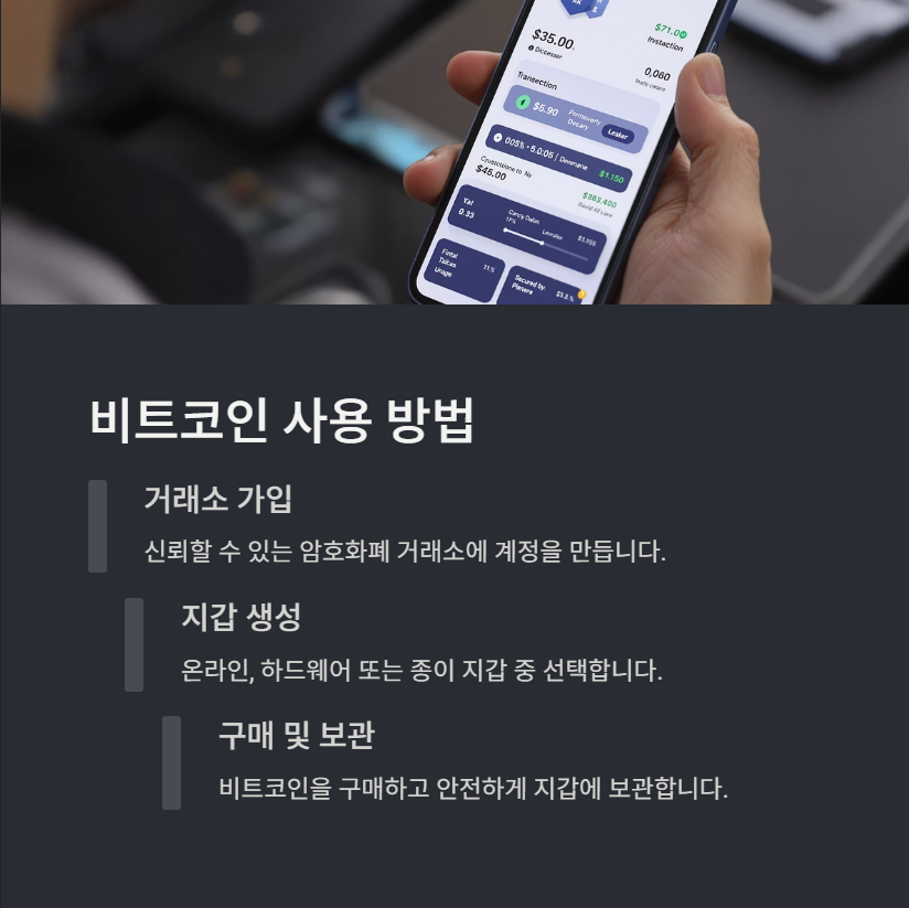 비트코인 사용 방법