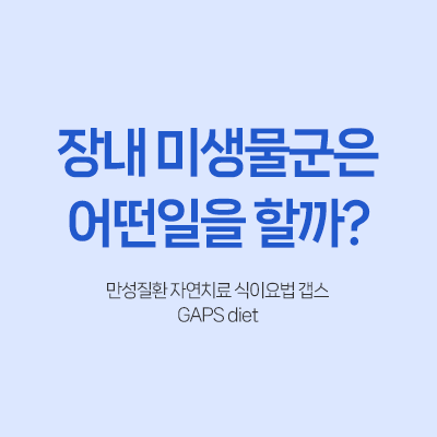 장내 미생물 다이어트 호르몬 갭스 영양제 만성질환 자연치료