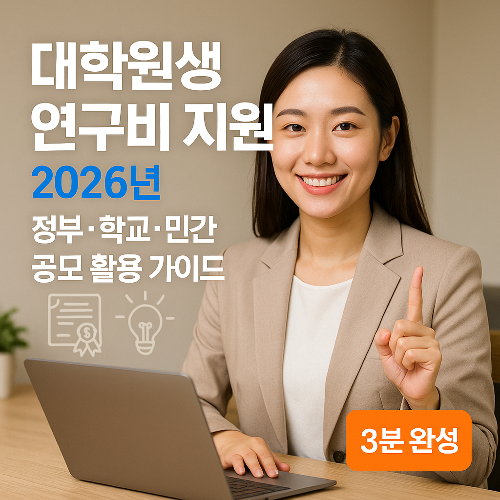 대학원생 연구비 지원 2026년 | 정부·학교·민간 공모 활용 가이드