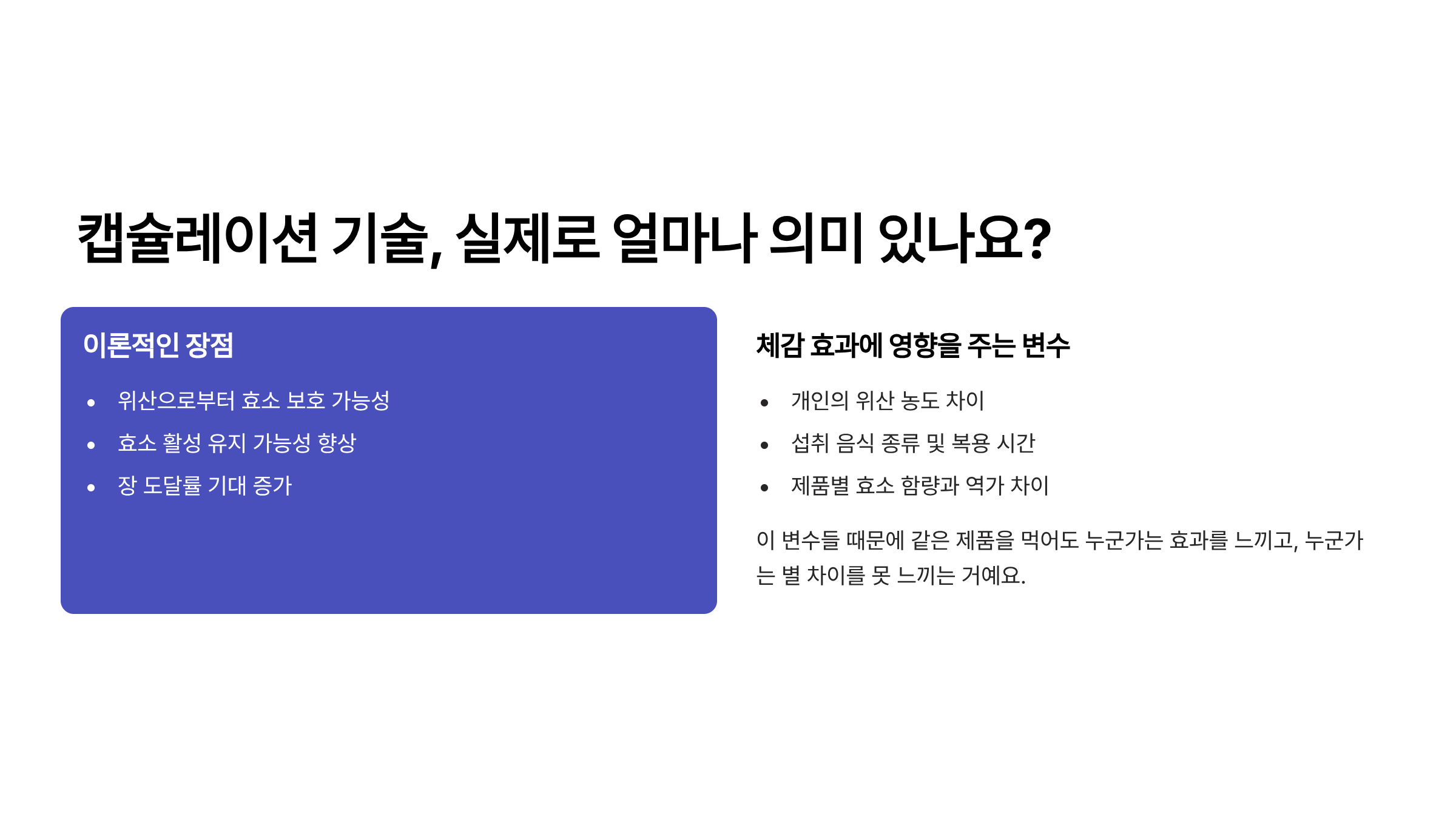 캡슐레이션효소 효능