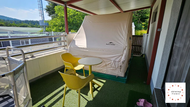 라플레르 풀빌라-1층 야외 테라스-텐트