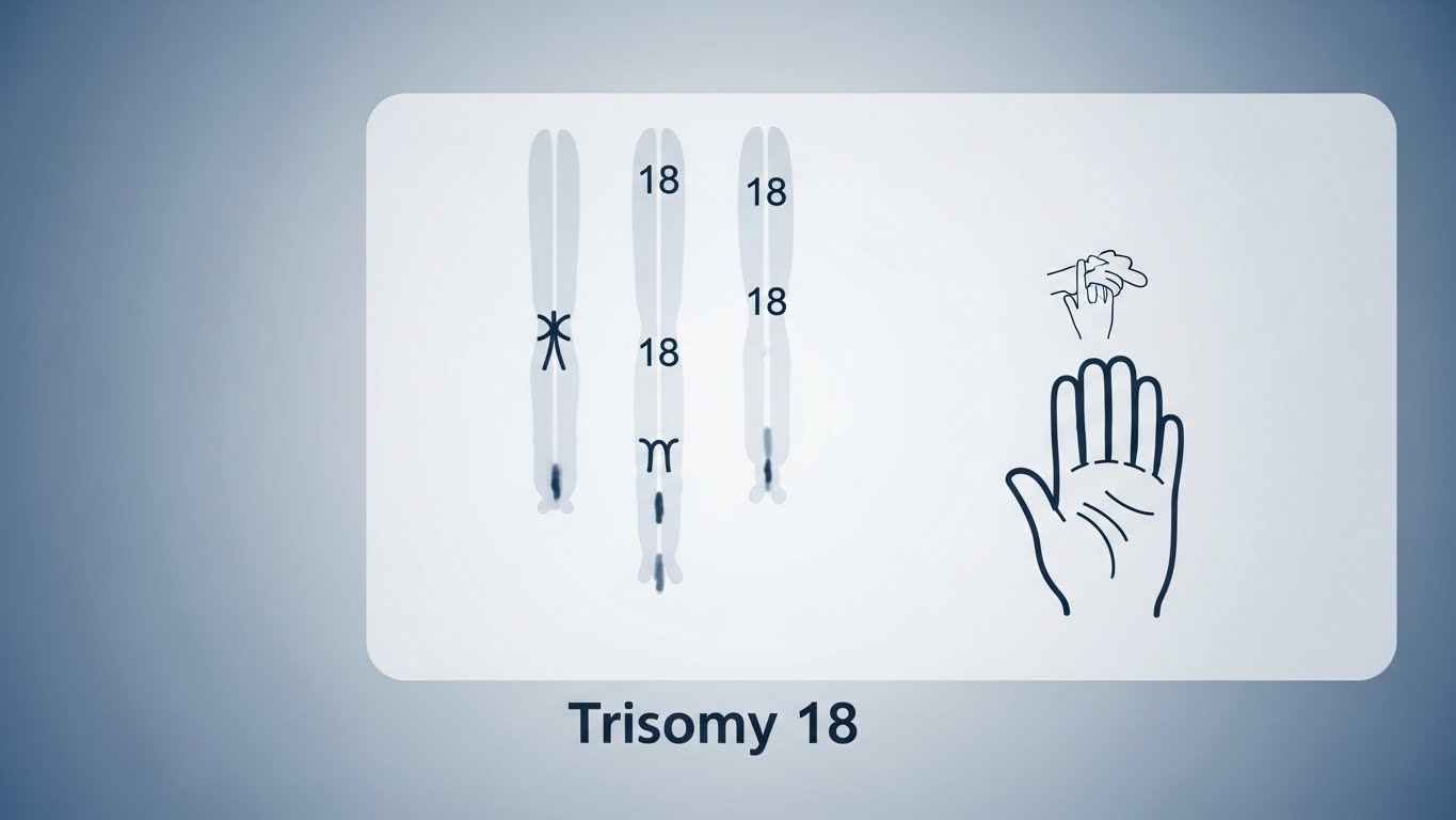 에드워드 증후군(Trisomy 18): 원인, 겹쳐진 손가락 등 핵심 증상과 예후