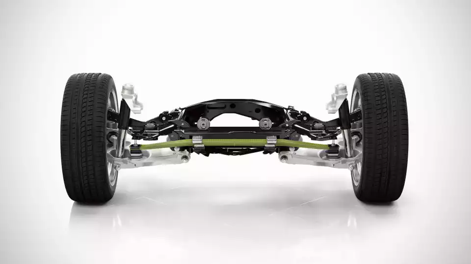 S90의 후륜 서스펜션은 독특한 구성을 띱니다. 사진은 XC90의 서스펜션입니다(출처 : 볼보자동차).