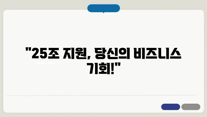 정부의 소상공인·자영업자 맞춤형 대책 25조원 규모 지원