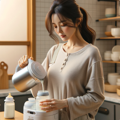 분유를 타고 있는 엄마 모습 관련 사진