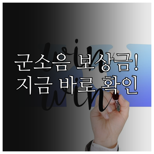 화성 매향리 군소음 보상금 신청 정보..