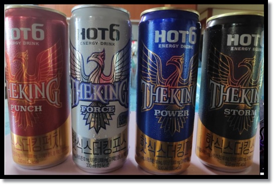 핫식스 더킹 8종(핫식스 더킹 파워 포스 러쉬 제로 크러쉬피치 퍼플그레이프 애플홀릭 아이스피치제로) 성분 효능 카페인 부작용 가격 분석 및 에너지 드링크 카페인 섭취 가이드