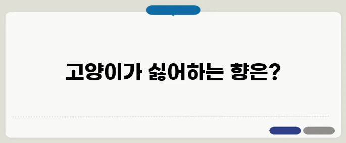 고양이가 싫어하는 냄새 퇴치에 딱 좋은 것