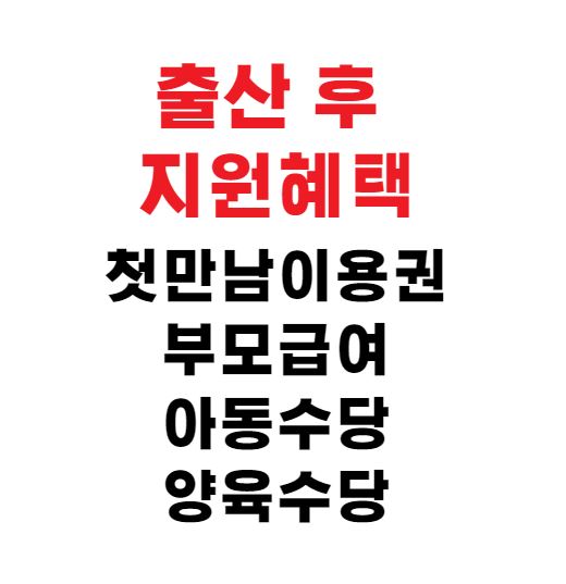출산 후 지원혜택