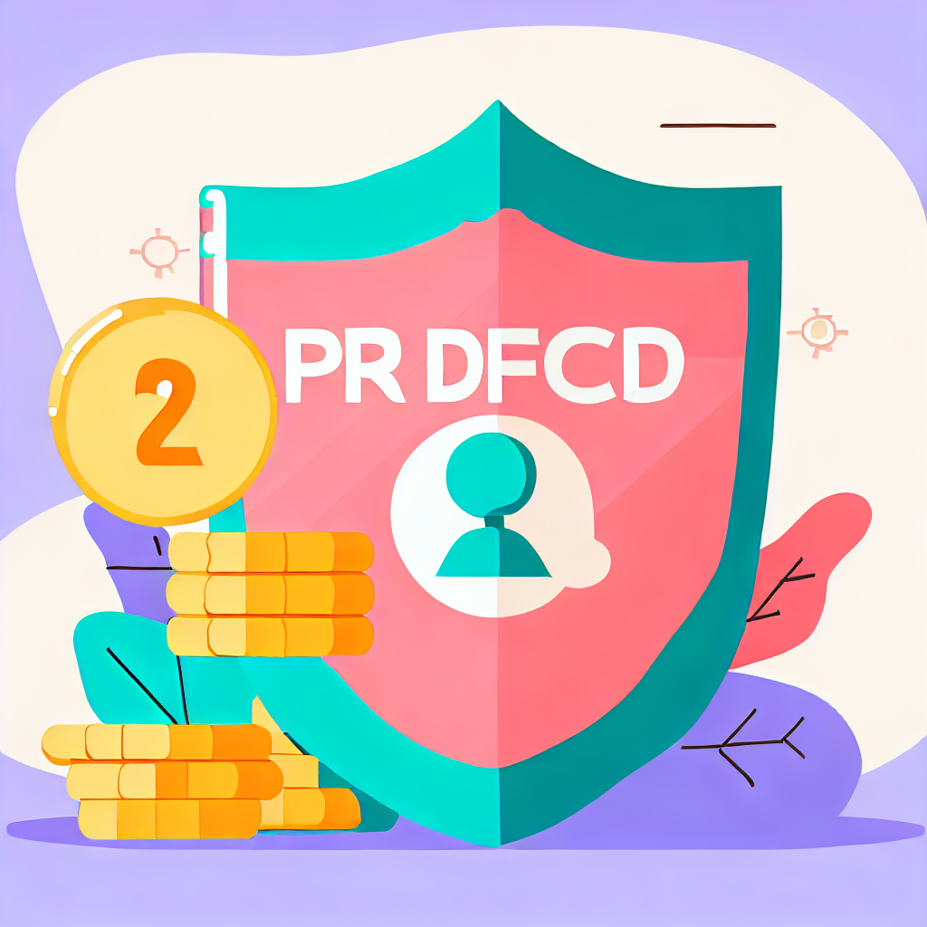 Flat vector style: P2P lending risk management concept with a shield protecting investment