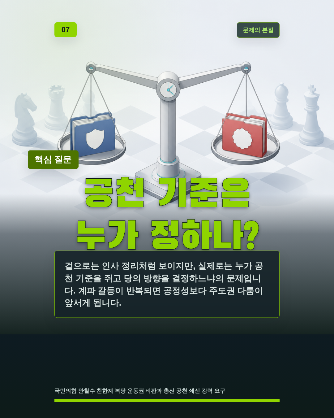 공천 기준은 누가 정하나?