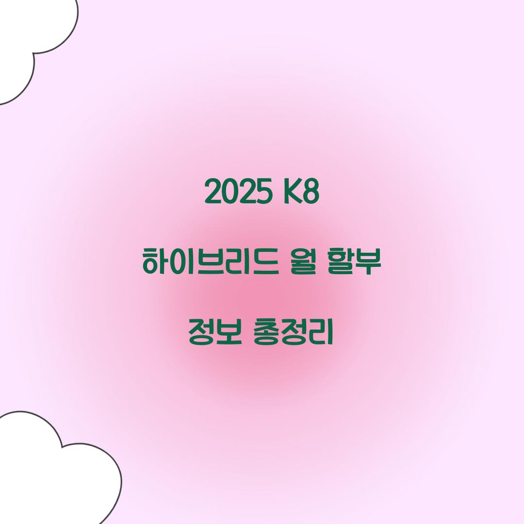 K8 하이브리드 월 할부