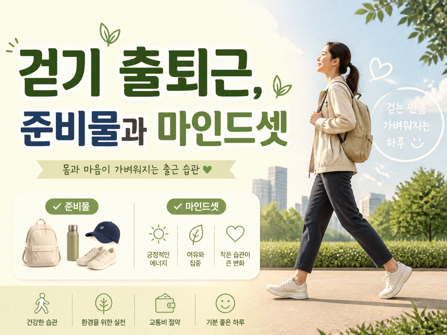 출퇴근길 걷기 꾸준히 실천하는 법
