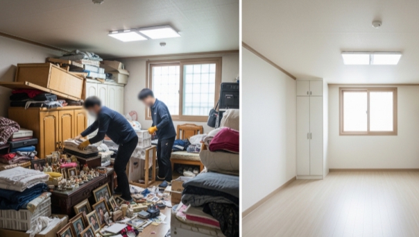 태안 고독사청소 및 정리중