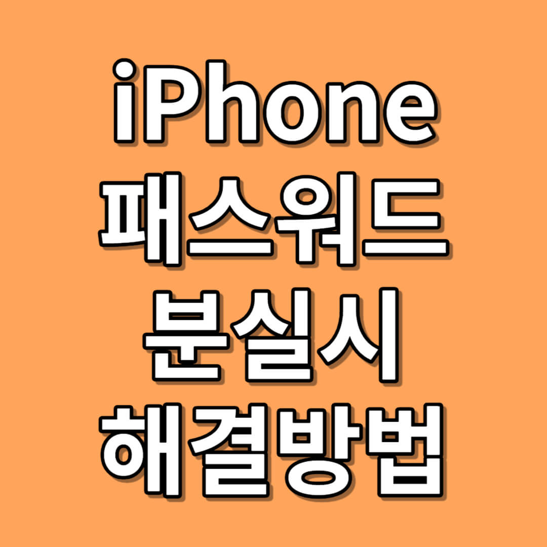 아이폰 패스워드 해결방법