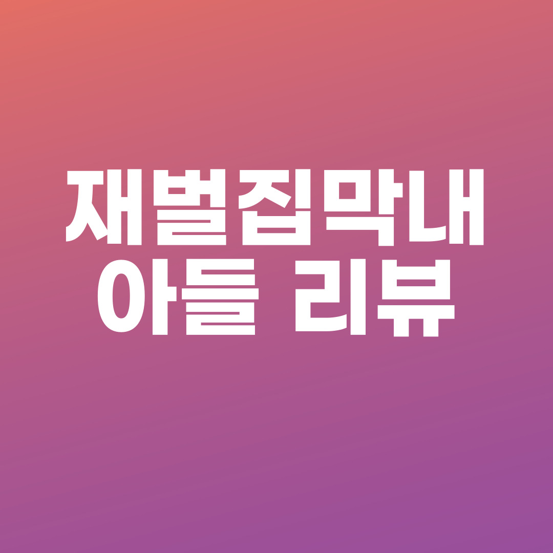재벌집막내아들 리뷰