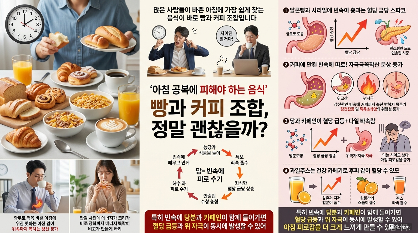 아침 공복에 피해야 하는 음식