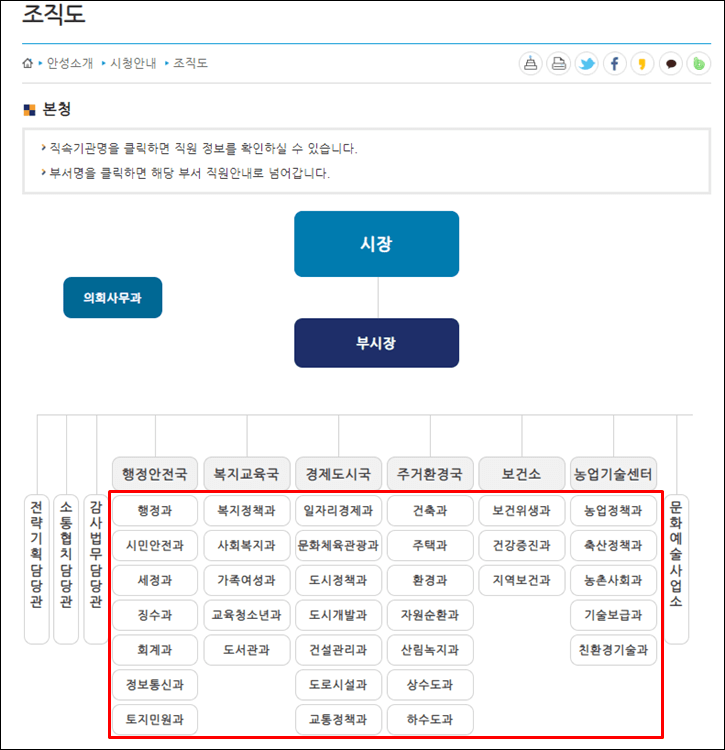 안성시청-조직도