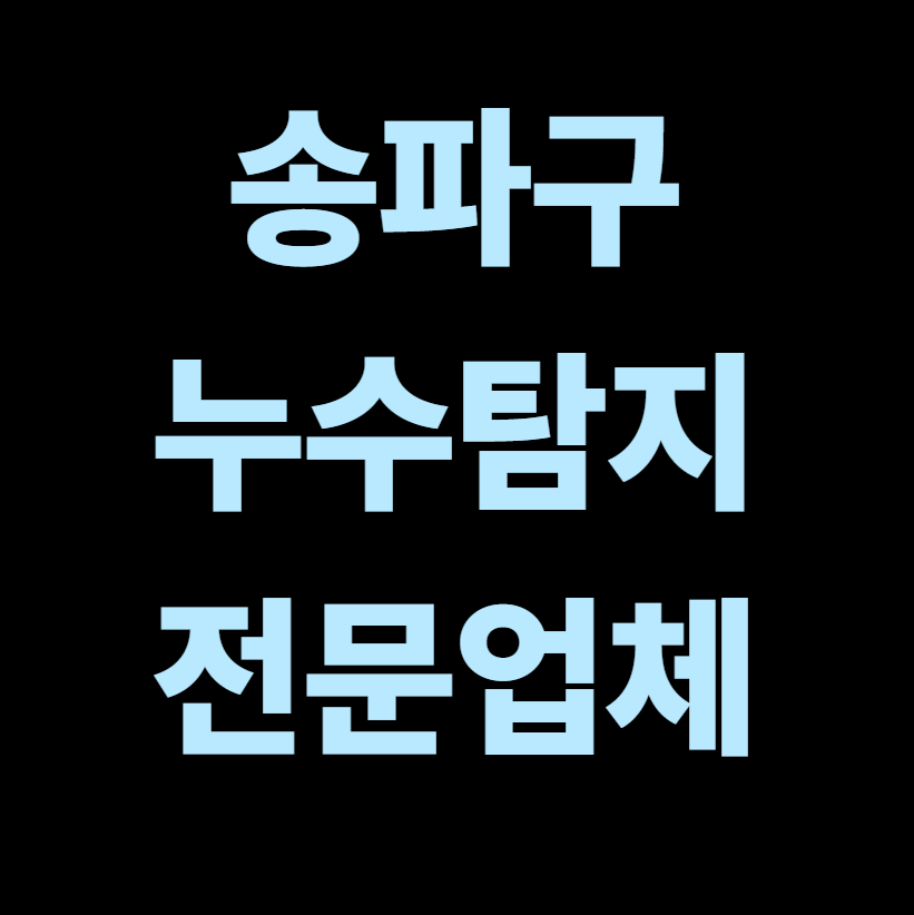 송파구 누수탐지 전문업체