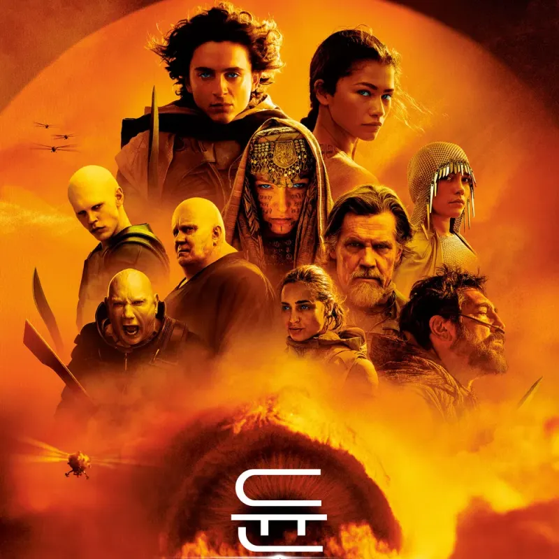 주인공들이 등장하는 듄: 파트 2 포스터