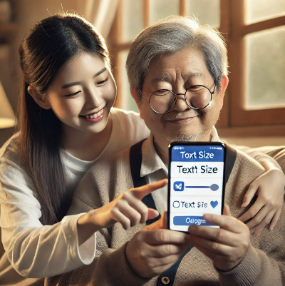 스마트폰 글자 확대 방법 관련 이미지