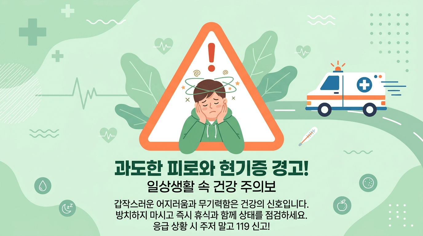 갈증 병원 즉시 방문 경고 신호 일러스트