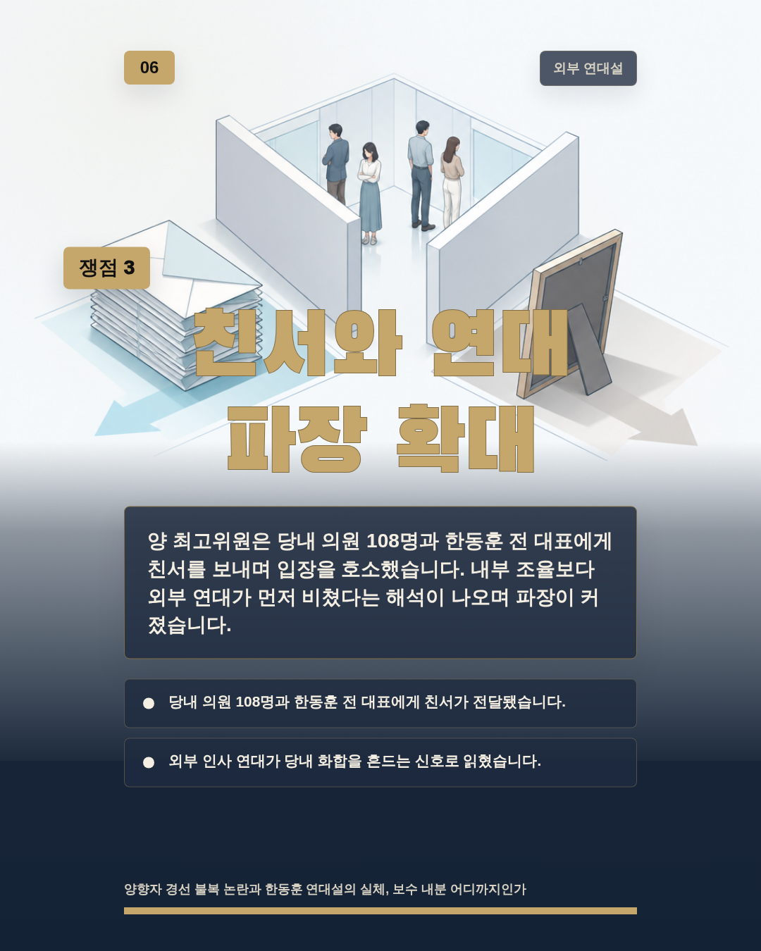친서와 연대 파장 확대