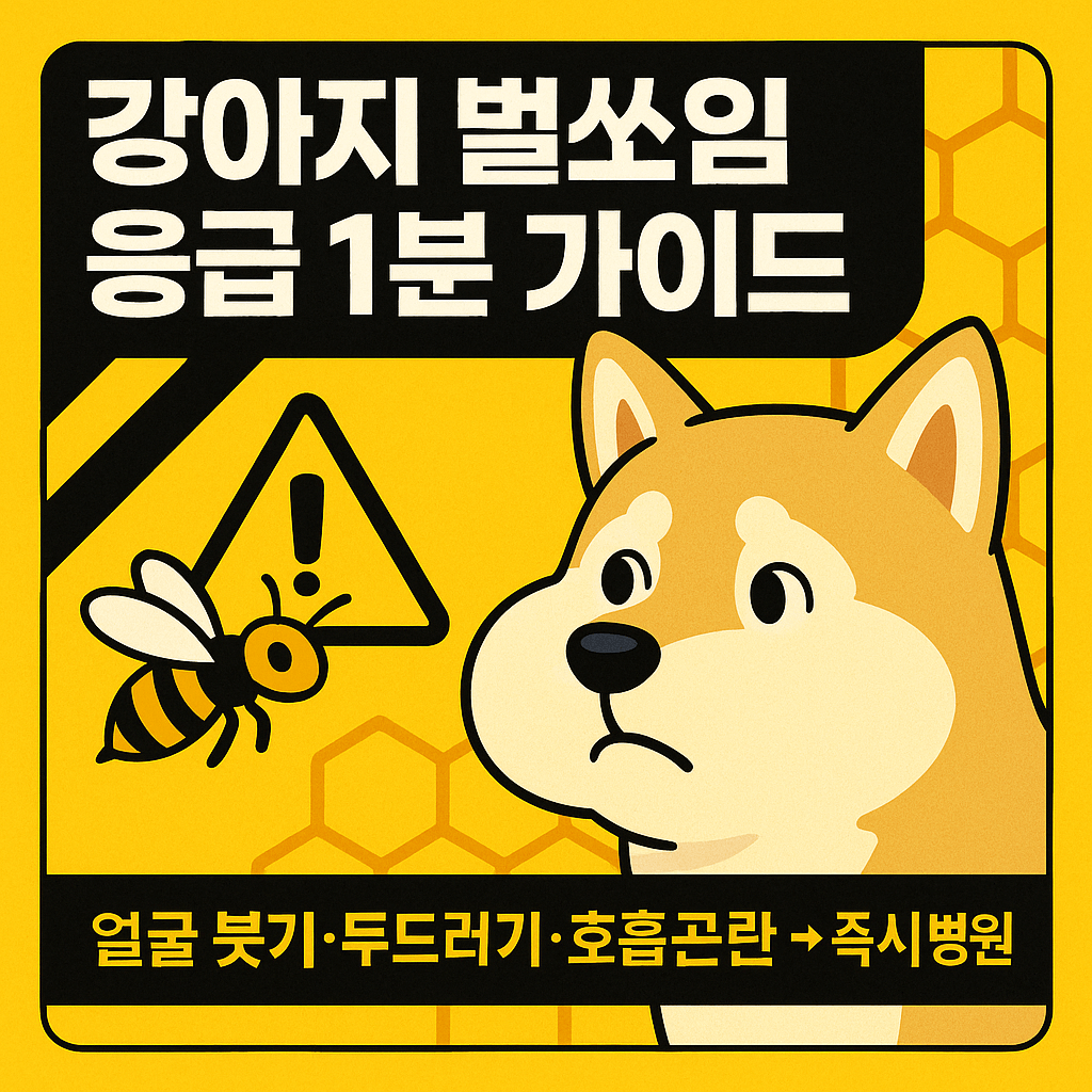 강아지 벌쏘임
