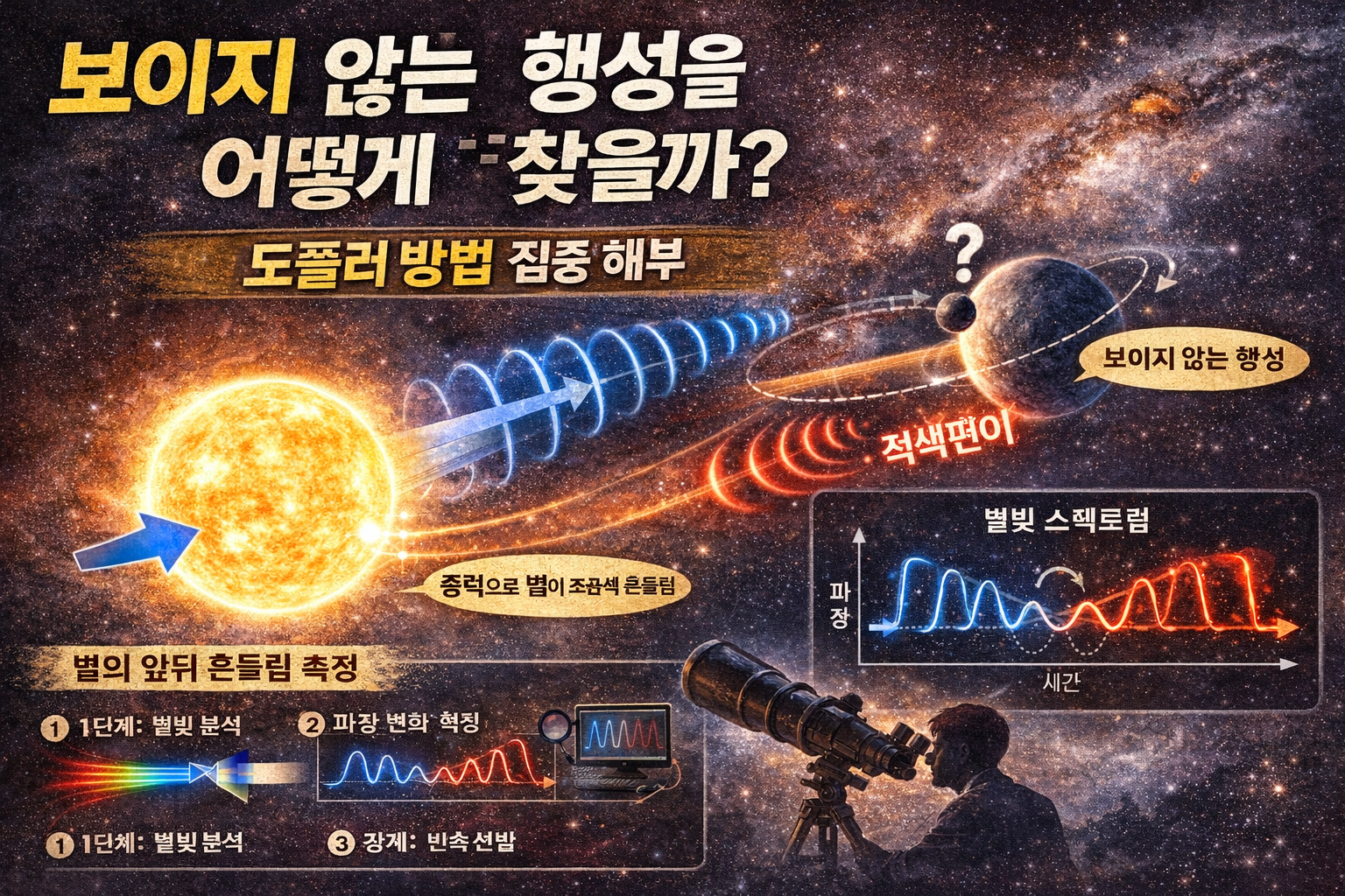 보이지 않는 행성을 어떻게 발견할까 도플러 방법 완전 이해