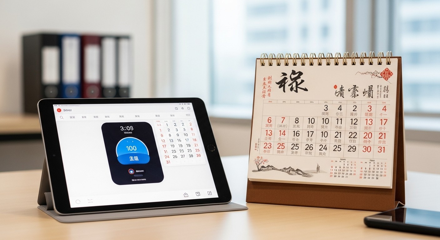 양력과 음력이 표시된 스마트폰 달력 화면