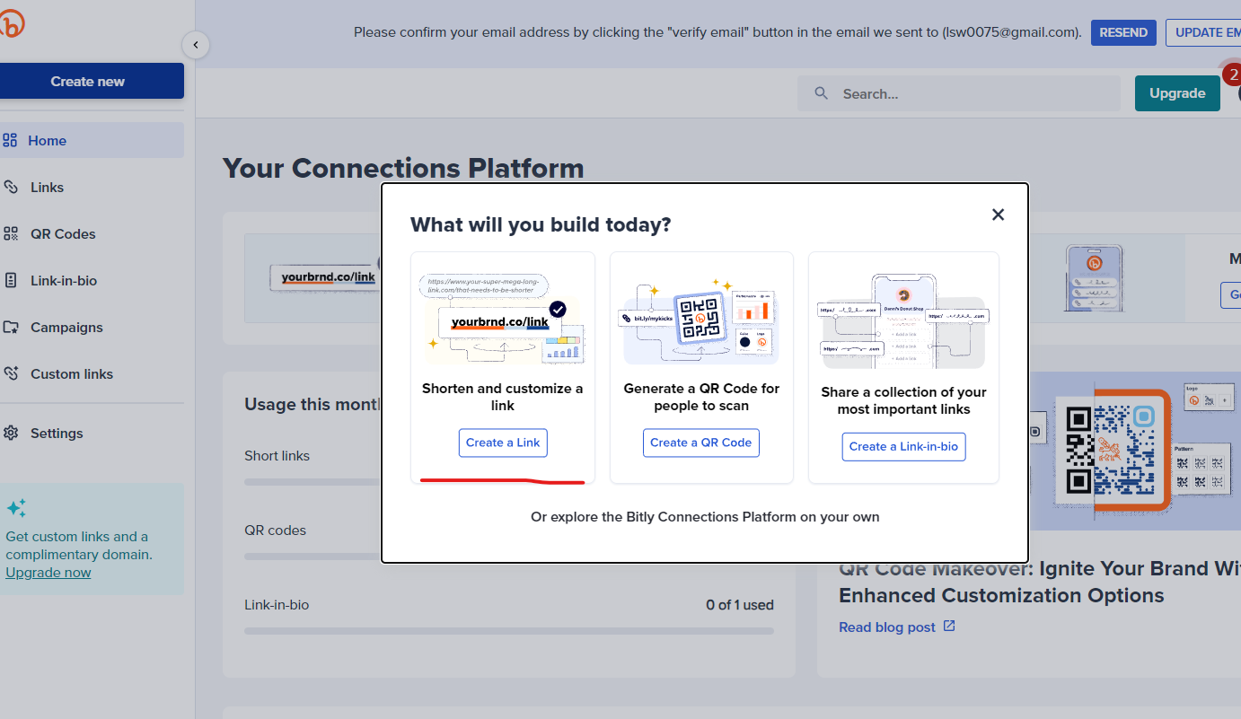 bitly create link