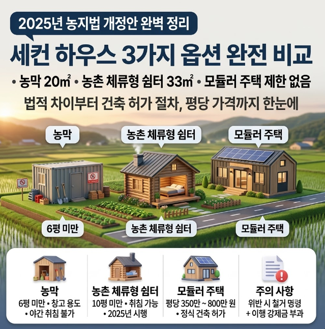 모듈러주택 농막 차이점 및 인허가